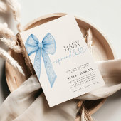 Baby Sprinkle Blue Bow Baby Shower Invitation Einladung