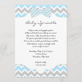 Baby Sprinkle Blue Bow Krawatte Babydusche lädt ei Einladung