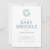 Baby Sprinkle // Blue Boy Donut Dusche Einladung (Vorderseite)
