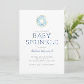 Baby Sprinkle // Blue Boy Donut Dusche Einladung (Stehend Vorderseite)