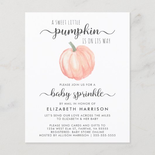 Baby Sprinkle by Mail Orange Pumpkin (Vorderseite)