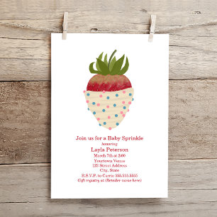 Baby Sprinkle Chocolate Strawberry Neutrale Dusche Einladung