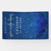 Baby Sprinkle Classic Blue | Dunkle Dusche Willkom Banner (Horizontal)