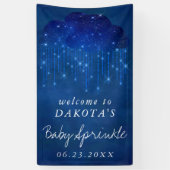 Baby Sprinkle Classic Blue | Dunkle Dusche Willkom Banner (Vertikal)