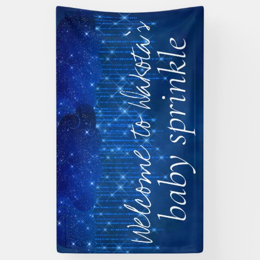 Baby Sprinkle Classic Blue | Moody-Dusche Willkomm Banner (Vertikal)