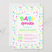 Baby Sprinkle Colorful Rainbow Sprinkles Dusche Einladung (Vorderseite)