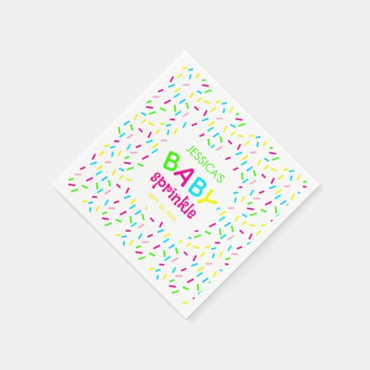 Baby Sprinkle Colorful Rainbow Sprinkles Dusche Serviette (Ecke)