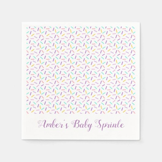 Baby Sprinkle Custom Party Napkins Serviette (Vorderseite)