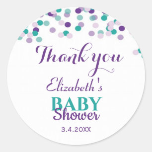 Baby Sprinkle Danke, Baby Dusche Runder Aufkleber