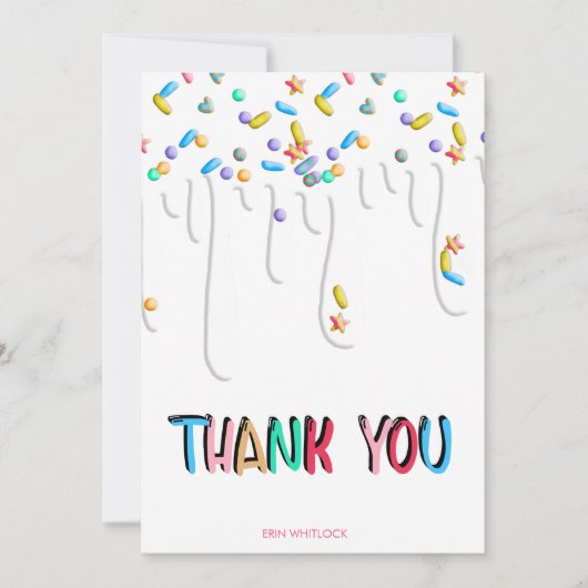 Baby Sprinkle Dankeskarte (Vorderseite)