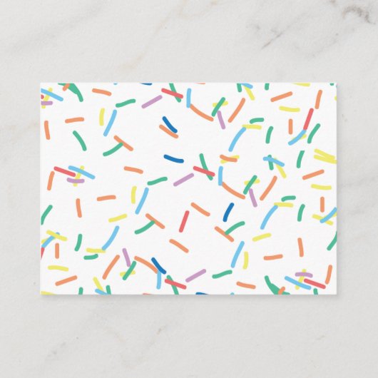 Baby Sprinkle Diaper Raffelkarte oder Einsteckkart Begleitkarte (Rückseite)