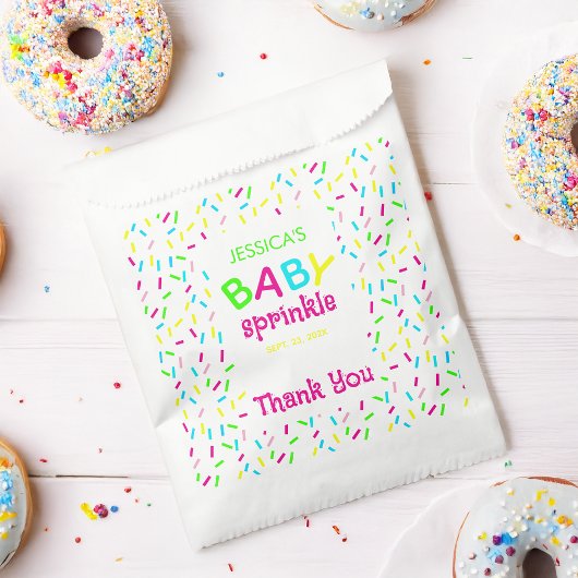 Baby Sprinkle Dusche Danke Rainbow Sprinkles Geschenktütchen