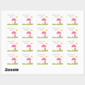Baby Sprinkle Dusche Gefallen Tag Quadratischer Aufkleber (Blatt)