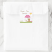Baby Sprinkle Dusche Gefallen Tag Quadratischer Aufkleber (Tasche)