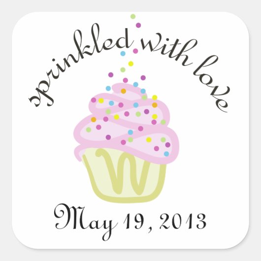Baby Sprinkle DuschSquare Sticker (Vorderseite)