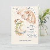 Baby Sprinkle Einladung (Stehend Vorderseite)