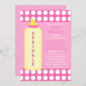Baby Sprinkle Einladung Flasche Baby Girl Dusche (Vorne/Hinten)