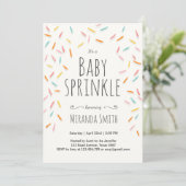 Baby Sprinkle Einladung Sprinkles Confetti (Stehend Vorderseite)