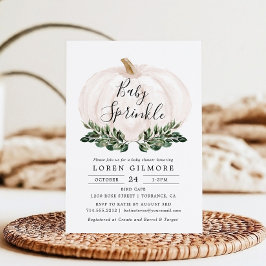Baby Sprinkle Fall Greenery Pumpkin Baby Shower Einladung