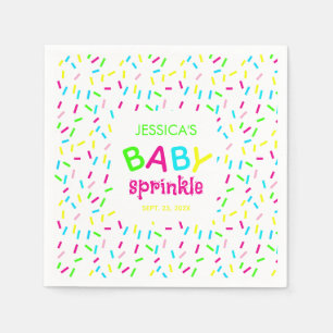 Baby Sprinkle Farbige Regenbogen-Streusel-Party  Serviette