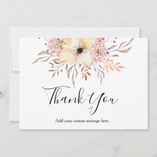 Baby Sprinkle Floral Baby Dusche Danke Karte (Vorderseite)