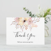 Baby Sprinkle Floral Baby Dusche Danke Karte (Stehend Vorderseite)