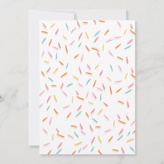 Baby Sprinkle Gender Neutral Coed Dusche Confetti Einladung (Rückseite)