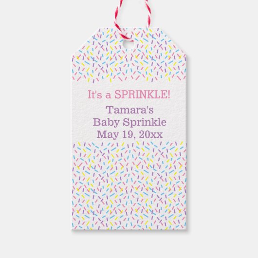 Baby Sprinkle Geschenkstempel Geschenkanhänger (Vorderseite)