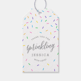 Baby Sprinkle Gevor Tag Danke für das Sprinklen Geschenkanhänger