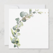 Baby Sprinkle Greenery Eucalyptus Succulent Einladung (Rückseite)