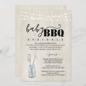 Baby Sprinkle GRILLEN - Couple's Baby Q Barbeque I Einladung (Vorne/Hinten)