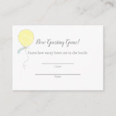 Baby Sprinkle Guessing Game Baby Dusche Begleitkarte (Vorderseite)