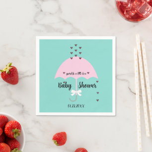 Baby Sprinkle Liebe Gender Reveal Dusche Party Serviette