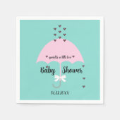 Baby Sprinkle Liebe Gender Reveal Dusche Party Serviette (Vorderseite)