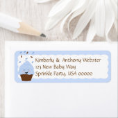 Baby Sprinkle Matching Blue Rücksendeadresse Lable (Insitu)