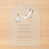 Baby Sprinkle Minimal Wasserfarbe Babydusche Acryleinladungen (Vorderseite)