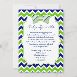 Baby Sprinkle Navy Green Bow Krawatte Dusche einla Einladung