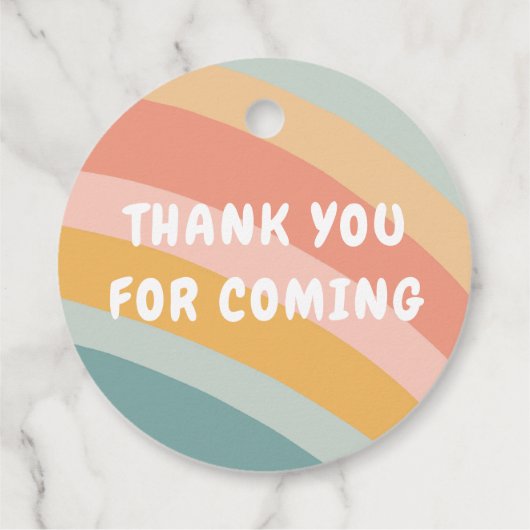 BABY SPRINKLE Niedliche Wolken Regenbogen DANK DAN Geschenkanhänger (Rückseite)