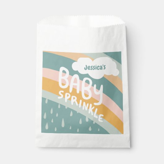 BABY SPRINKLE Niedliche Wolken Regenbogen Rain CUS Geschenktütchen (Vorderseite)