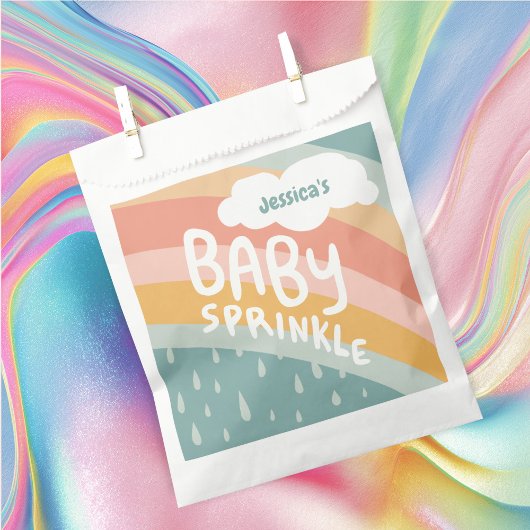 BABY SPRINKLE Niedliche Wolken Regenbogen Rain CUS Geschenktütchen