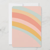 BABY SPRINKLE Niedliche Wolken Regenbogenregen Cus Einladung (Rückseite)