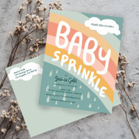 BABY SPRINKLE Niedliche Wolken Regenbogenregen Cus