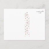 Baby Sprinkle Party Danke in Rosa Postkarte (Rückseite)