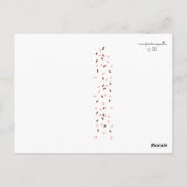 Baby Sprinkle Party Danke in Rosa Postkarte (Rückseite)