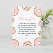 Baby Sprinkle Pink Baby Dusche Danke Karte (Stehend Vorderseite)