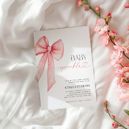 Baby Sprinkle Pink Bow Baby Shower Invitation Einladung