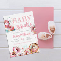 Baby Sprinkle Pink Donut Girl Babydusche
