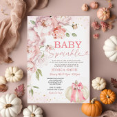 Baby Sprinkle Pink Floral Pumpkin Baby Dusche Einladung