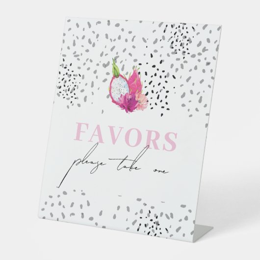 Baby Sprinkle Pitaya Dragon Fruchttisch Tafelschil Sockelschild (Vorderseite)