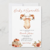 Baby Sprinkle Pumpkin Baby Kleidung Babydusche Einladung (Vorderseite)